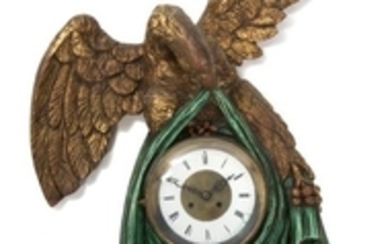 A Viennese Parcel Gilt Eagle Clock