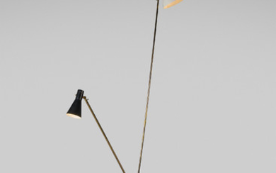 VITTORIANO VIGANÒ (1919-2016), A RARE TWO-LIGHT STANDARD LAMP, MODEL NO. 1049, CIRCA 1951