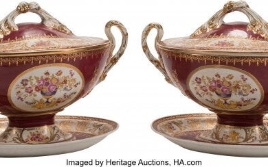 61006: A Pair of Large Sèvres-Style Porcelain Tu