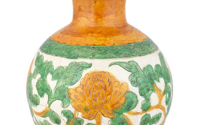 A rare sancai 'lotus' jar