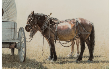 Tucker Smith (b. 1940), Horses and Wagon (1980)