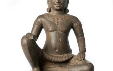 Antique Bayon Style Shiva and Yoni