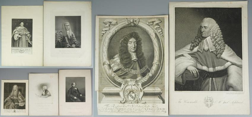(7) Early Engravings of English Judges