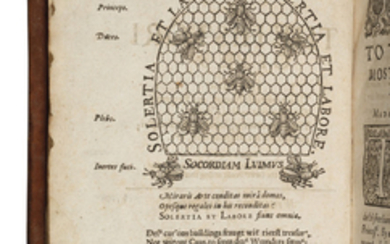 BUTLER, Charles (1560-1647). The Feminin' Monarchi' or the histori of bee's. Oxford: William Turner, 1634.