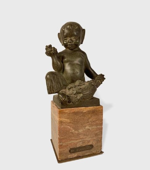 French Bronze By Bouraine, Fawn c. 1930
