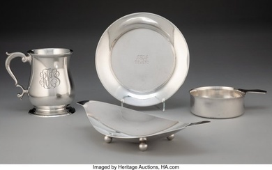 74306: Four Tiffany & Co. Silver Table Articles, New Yo
