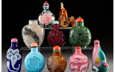 78006: A Group of Ten Chinese Snuff Bottles 3 inches (7