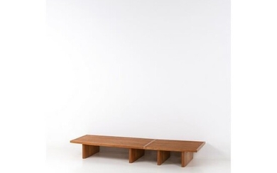 In the style of Charlotte Perriand (1903-1999) Bench in two elements