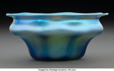 79306: Tiffany Studios Blue Favrile Glass Bowl, circa 1