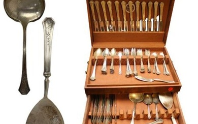 88 piece Reed and Barton sterling silver flatware set in the Dorothy Quincy pattern