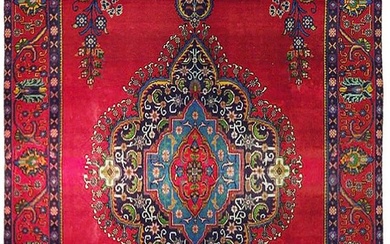9 x 13 Vintage Persian Tabriz Wool Rug