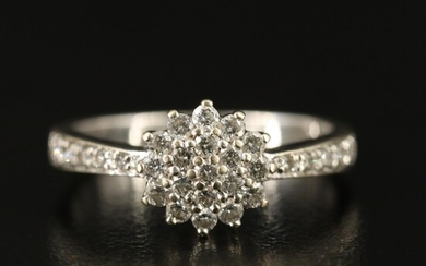 9K Diamond Cluster Ring
