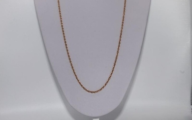 9ct Yellow Gold Double Link Chain Necklace 24" Metal:...