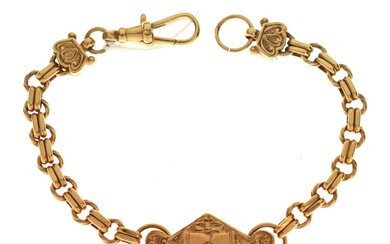 9ct gold belcher link bracelet