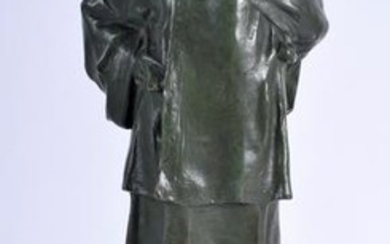A 1920S BRONZE FIGURE OF A MOTHER AND CHILD By Charles