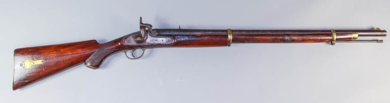 A 19th Century Indian Percussion Two Band Enfield Musket,...