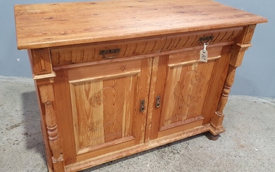 A BALTIC PINE SIDE CABINET