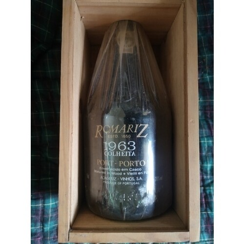 A Bottle of Romariz Port. 1963. Still wrapped and with origi...