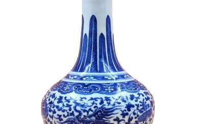 A Chinese Blue And White Vase With Seal Mark