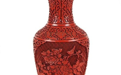 A Chinese Cinnabar Vase.