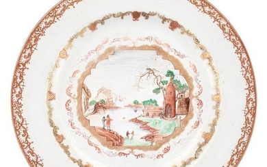A Chinese European-Subject Export Porcelain Charger