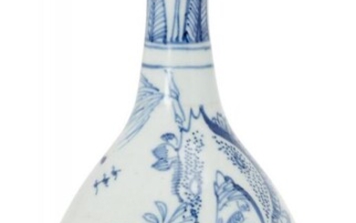 A Chinese porcelain small bottle vase, Ming...