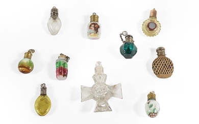A Collection of Ten Various Miniature Scent-Bottles, including: a George...