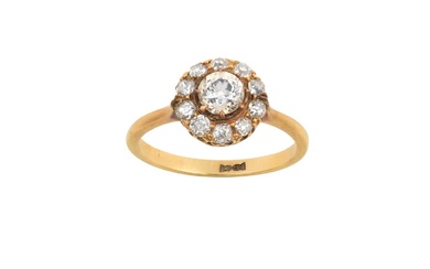 A Diamond Cluster Ring the central raised old cut diamond...