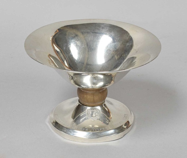 A Dutch Silver and Wood Bowl, Makers Mark CBJ, 1953,...