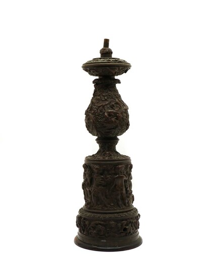 A French Grand Tour style bronze table lamp