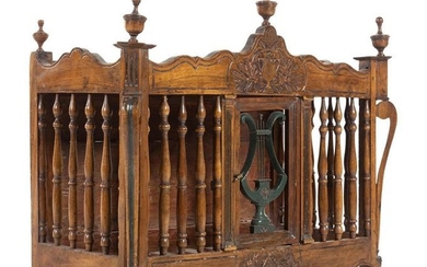 A French Provincial Carved Oak Panetiere