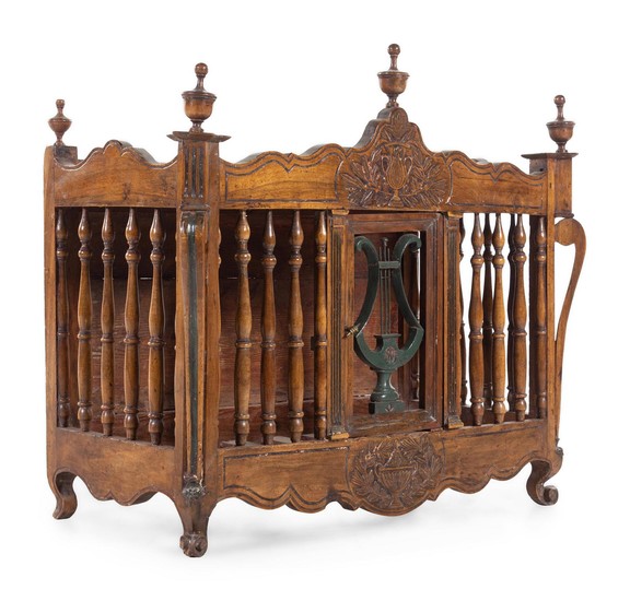 A French Provincial Carved Oak Panetière