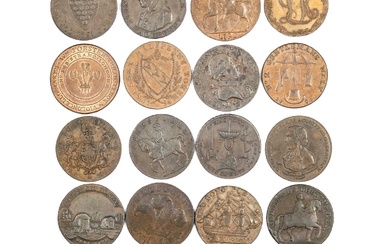 A GROUP OF TWENTY 18TH/ 19TH CENTURY PROVINCIAL TOKENS