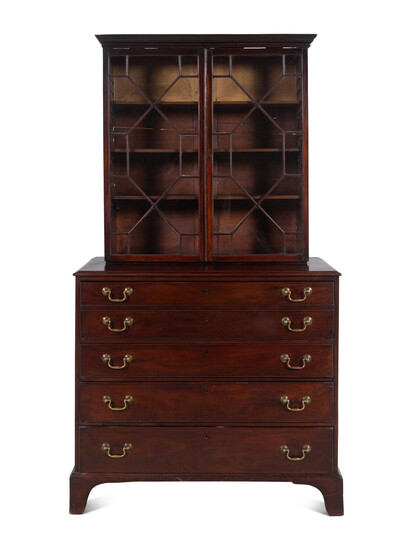 A George III Mahogany Secretary Bookcase