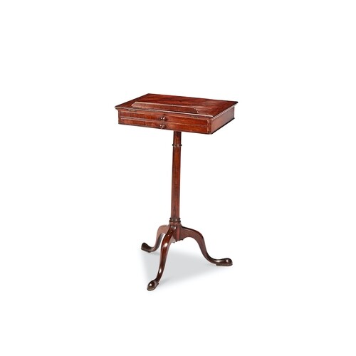 A George III mahogany reading or music stand With adjustable...