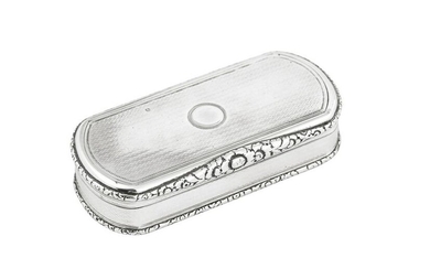 A George IV sterling silver snuff box, London 1828 by