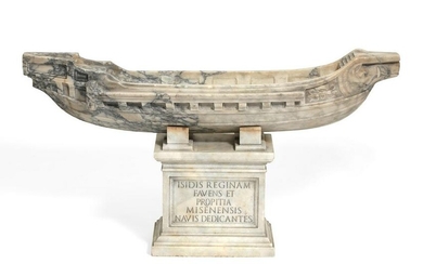 A Grand Tour marble model of a monument