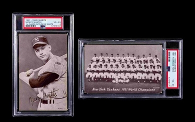 A Group of 1947-1966 Exhibit PSA Graded Baseball Cards