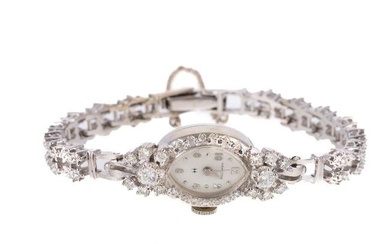 A Hamilton Diamond Cocktail Wrist Watch in 14K