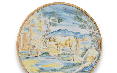 A Holics faience dish, circa 1745-50