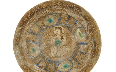 A KASHAN LUSTRE POTTERY BOWL CENTRAL IRAN, 13TH CENTURY O...