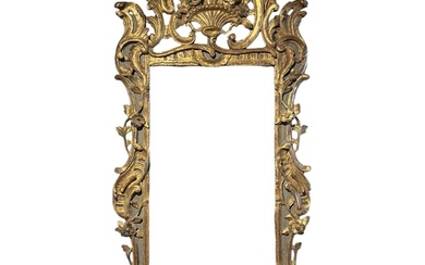 A LARGE 18TH CENTURY FRENCH LOUIS XV ROCOCO CARVED GILTWOOD ...