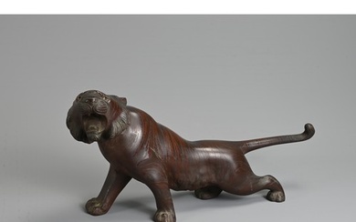 A LATE 19TH/EARLY 20TH CENTURY JAPANESE BRONZE OKIMONO OF A ...