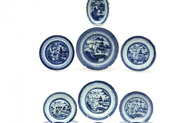 A Large Group of Chinese Export Canton Porcelain