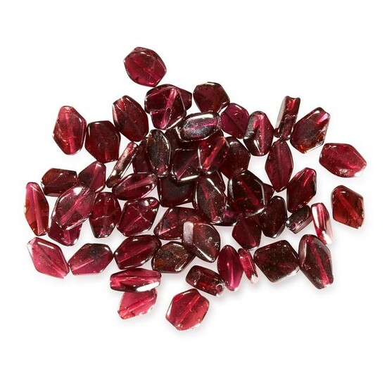 A MIXED LOT OF GARNET BEADS of various shapes and