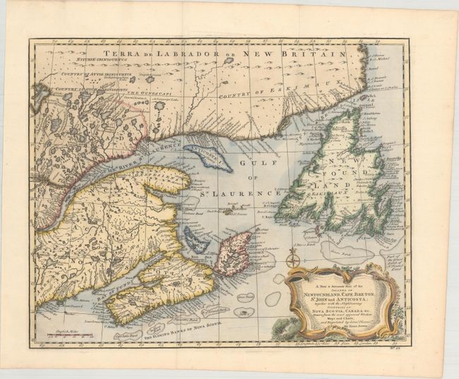 "A New & Accurate Map of the Islands of Newfoundland, Cape Breton, St. John and Anticosta; Together with the Neighbouring Countries of Nova Scotia, Canada &c...", Bowen, Emanuel