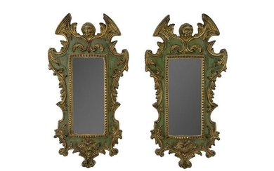 A Pair of Italian Neoclassical Style Parcel-Gilt and