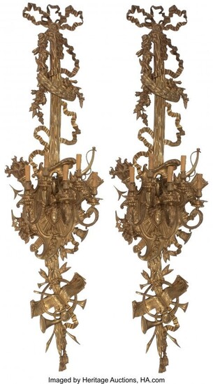 A Pair of Monumental French Louis XV-Style Gilt