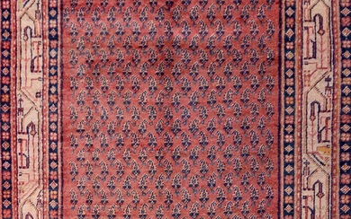 A Persian Hand Knotted Mir Runner, 312 X 102