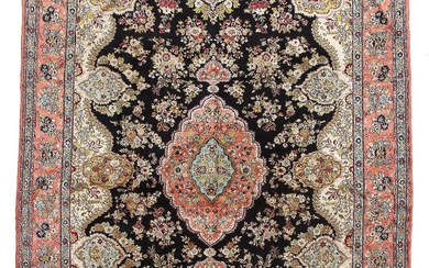 A Qum full silk carpet, Persia. Medallion design. Fine silk quality. Late...